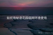 如何用秘语花园弱网环境使用