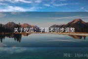 关于吃瓜：字幕不同步调整