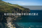秘语空间小徐崽子家长模式要点