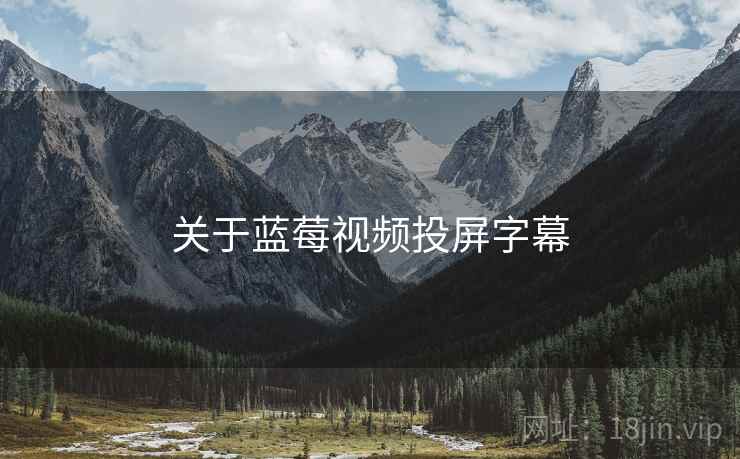 关于蓝莓视频投屏字幕