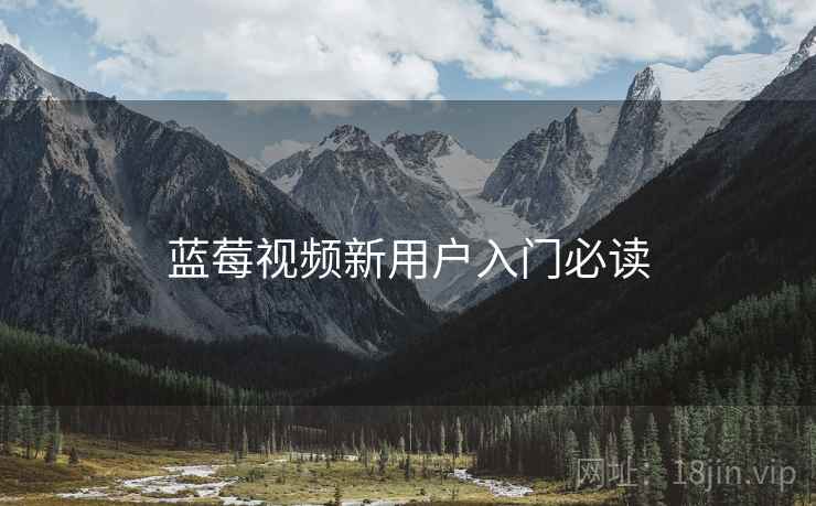 蓝莓视频新用户入门必读
