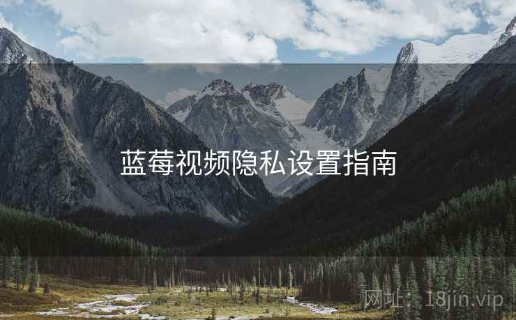 蓝莓视频隐私设置指南