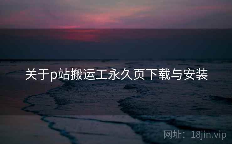 关于p站搬运工永久页下载与安装