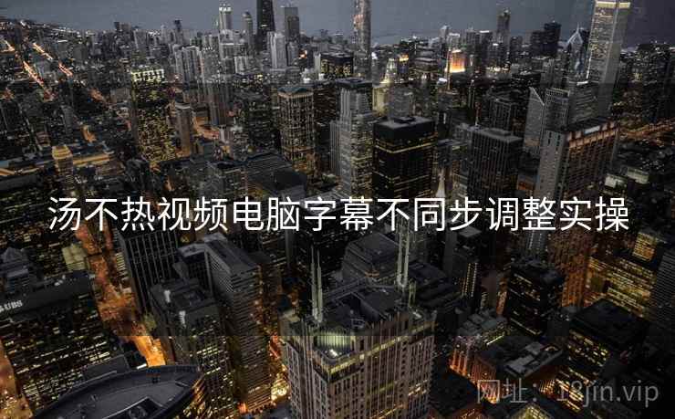 汤不热视频电脑字幕不同步调整实操