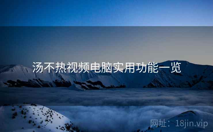 汤不热视频电脑实用功能一览