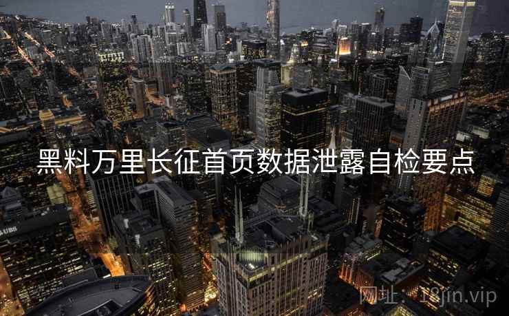 黑料万里长征首页数据泄露自检要点