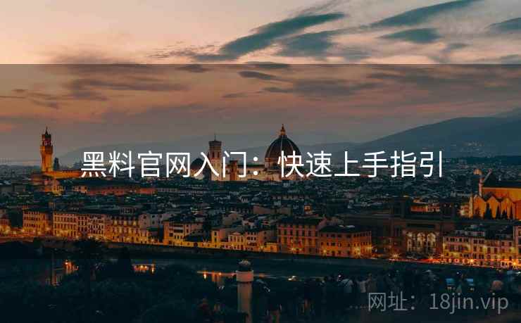 黑料官网入门：快速上手指引