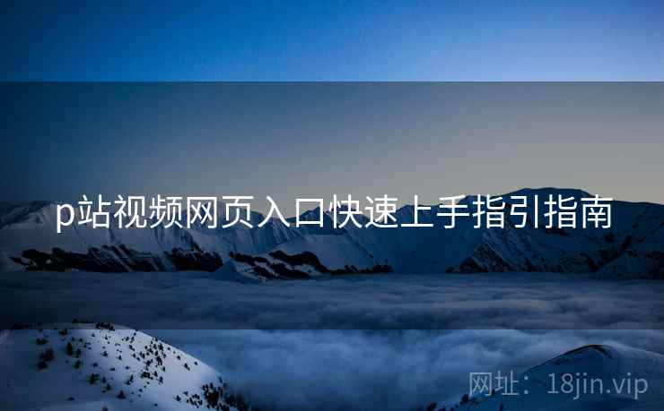 p站视频网页入口快速上手指引指南