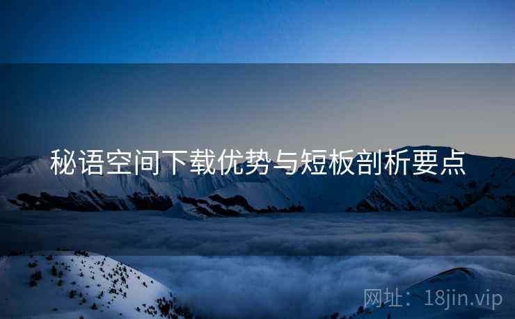 秘语空间下载优势与短板剖析要点