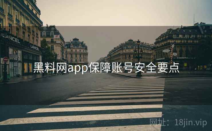 黑料网app保障账号安全要点